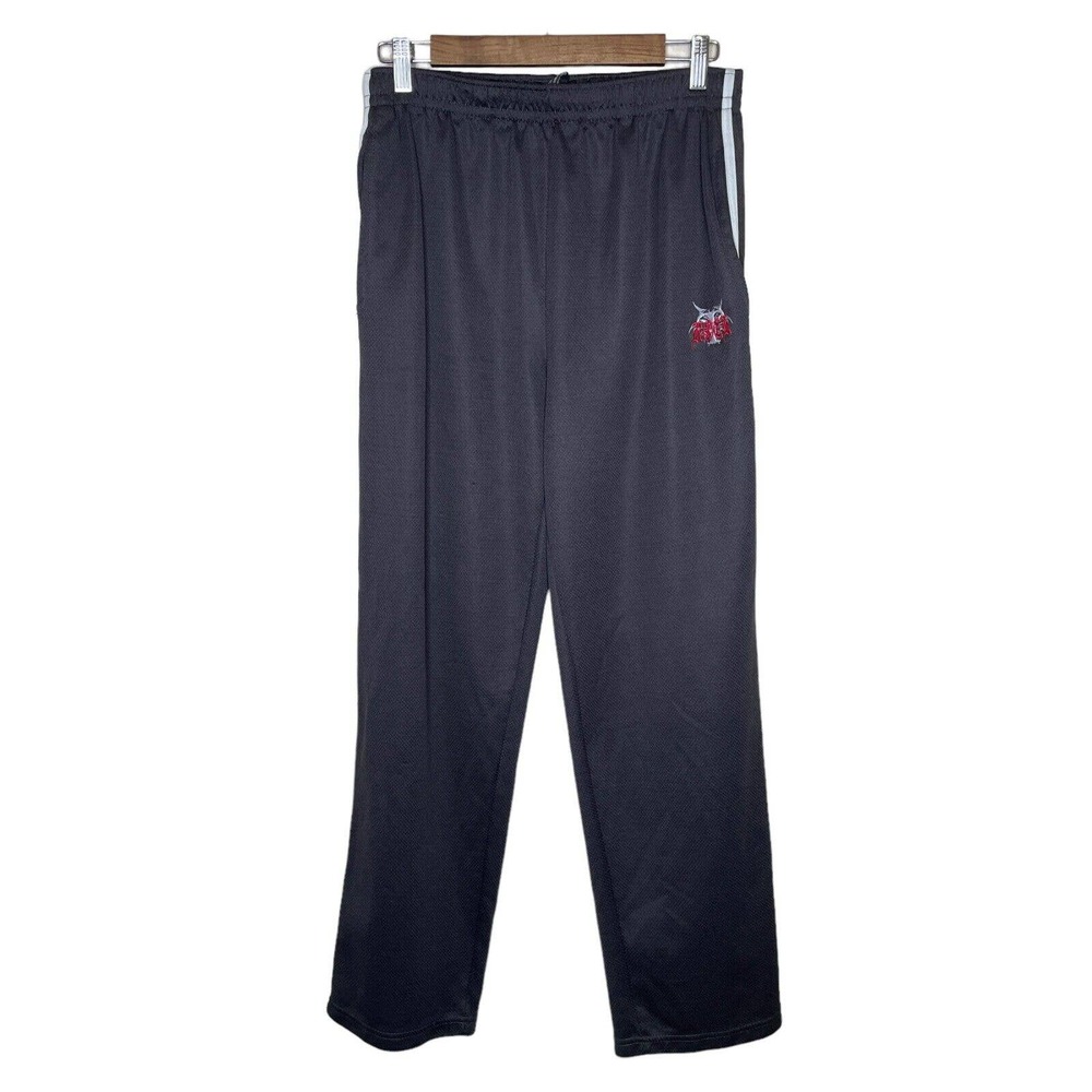 Roar XL Mens Black Elastic Waist Pull On Straight Leg Activewear Track Pants